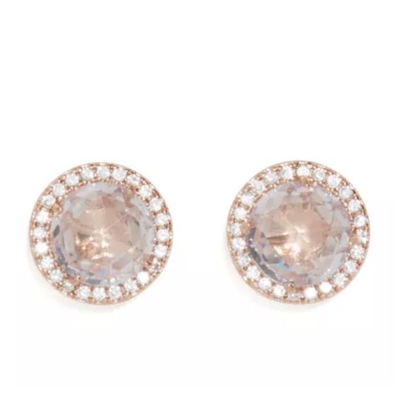 KATE SPADE ♠️ bright round simulated diamond stud earrings NWT - Picture 2 of 5